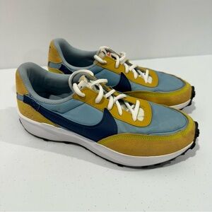 Nike Mens Waffle Debut Boarder Blue/Sanded Gold/Mystic Navy Shoes, DH9522-400